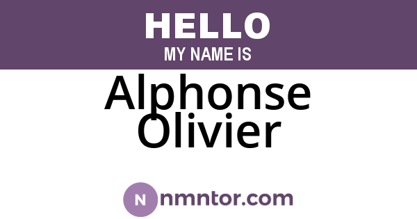 Alphonse Olivier