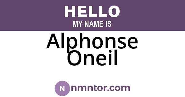 Alphonse Oneil