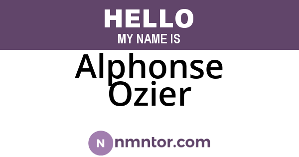 Alphonse Ozier