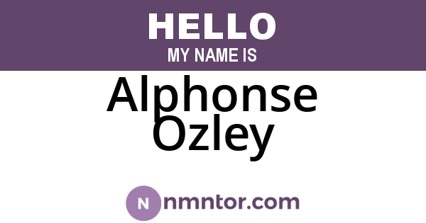 Alphonse Ozley