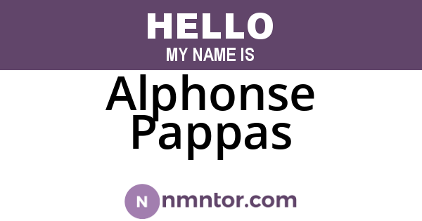 Alphonse Pappas