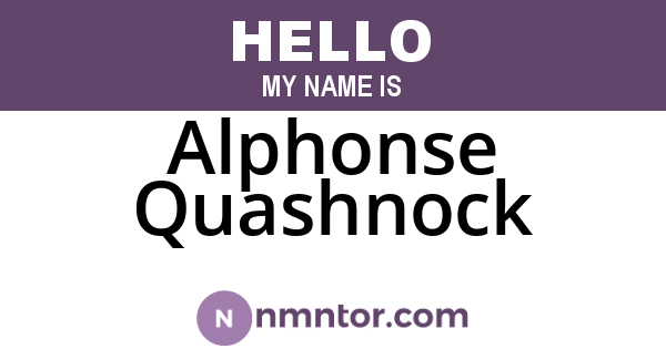 Alphonse Quashnock