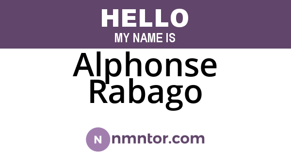 Alphonse Rabago