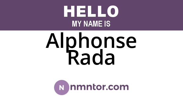 Alphonse Rada