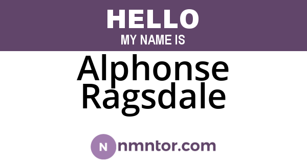 Alphonse Ragsdale