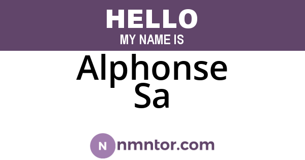 Alphonse Sa