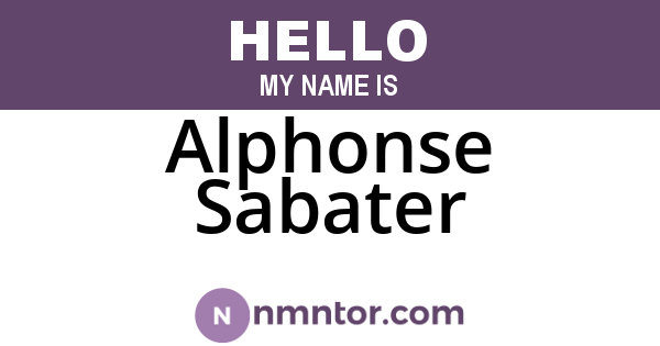 Alphonse Sabater