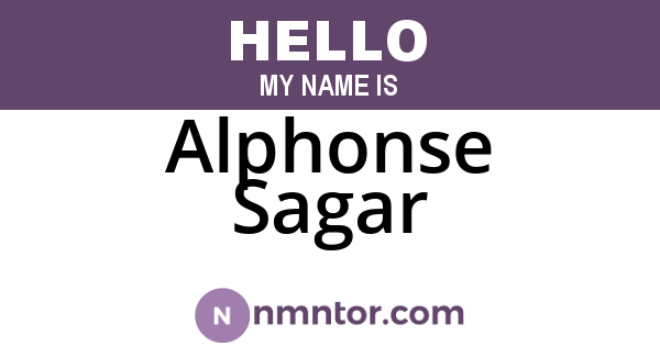Alphonse Sagar