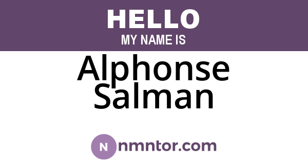 Alphonse Salman