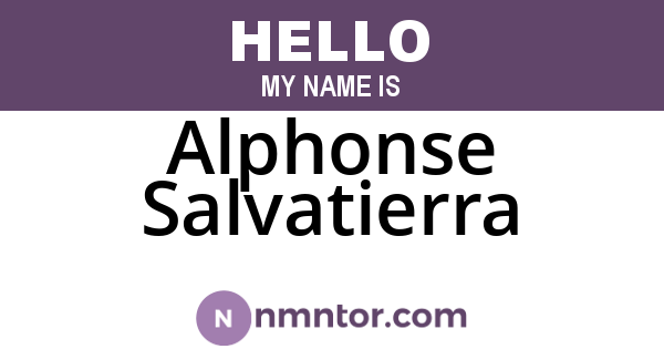 Alphonse Salvatierra