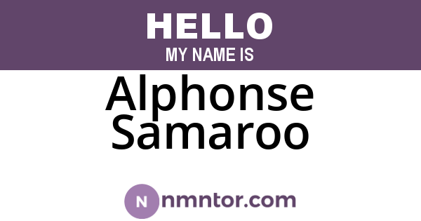 Alphonse Samaroo