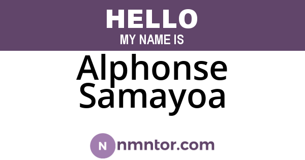 Alphonse Samayoa