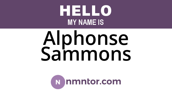 Alphonse Sammons