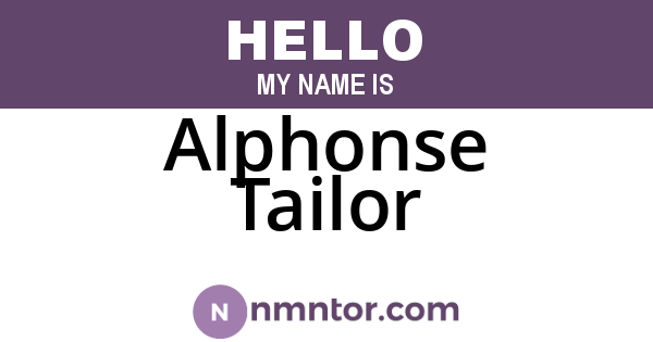 Alphonse Tailor