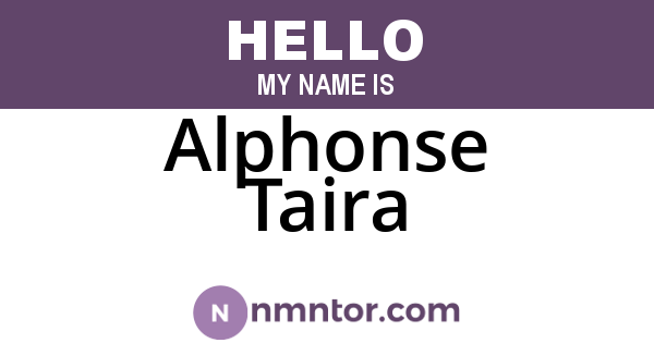 Alphonse Taira