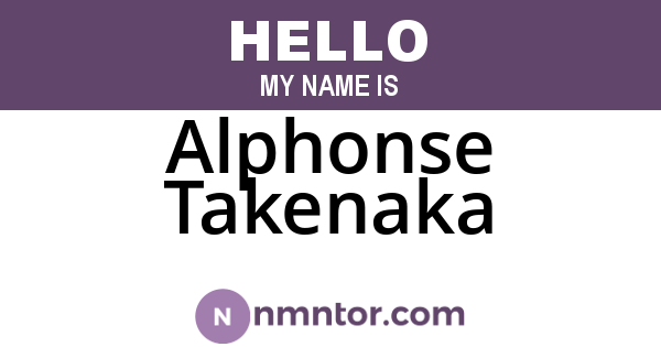 Alphonse Takenaka