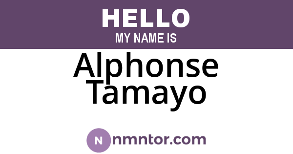 Alphonse Tamayo