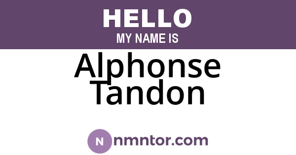 Alphonse Tandon