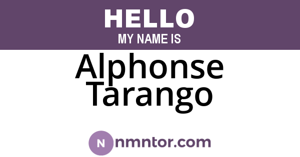 Alphonse Tarango