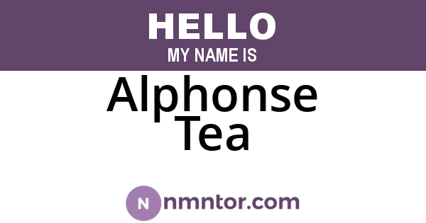 Alphonse Tea