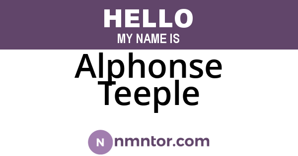 Alphonse Teeple