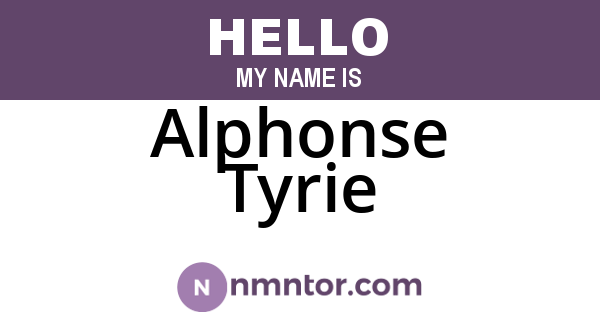 Alphonse Tyrie