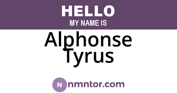 Alphonse Tyrus