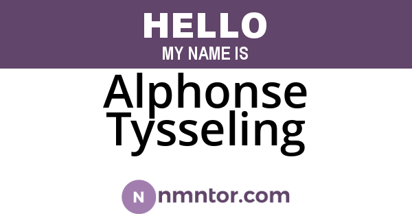 Alphonse Tysseling