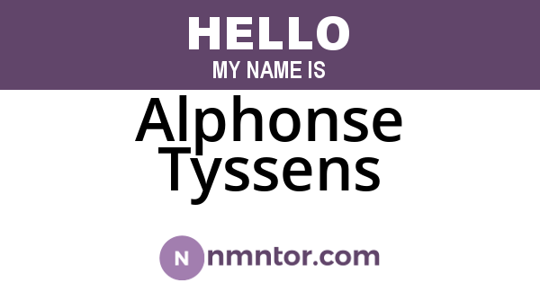 Alphonse Tyssens
