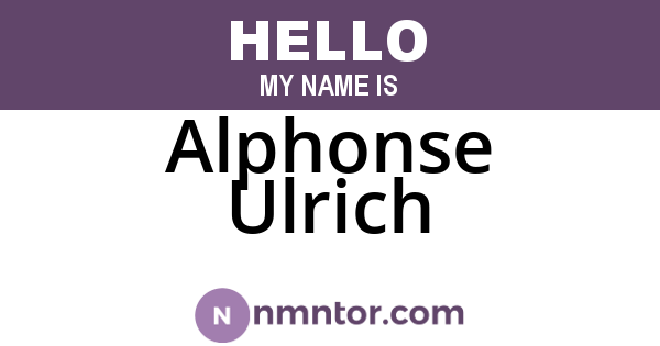 Alphonse Ulrich