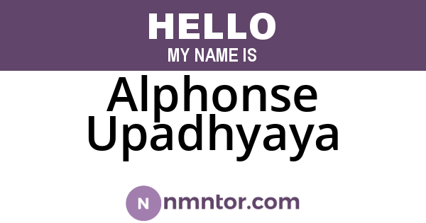 Alphonse Upadhyaya