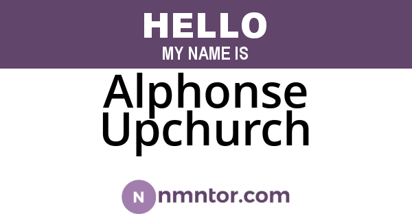 Alphonse Upchurch