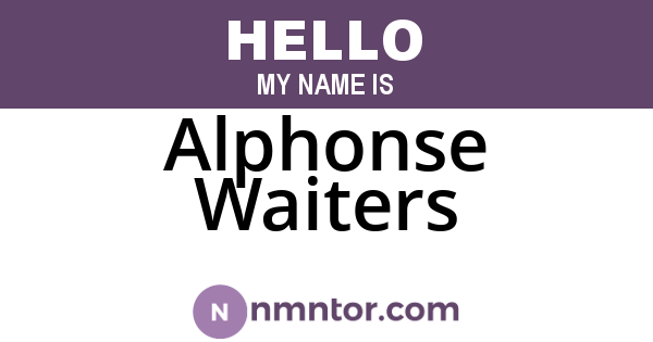Alphonse Waiters