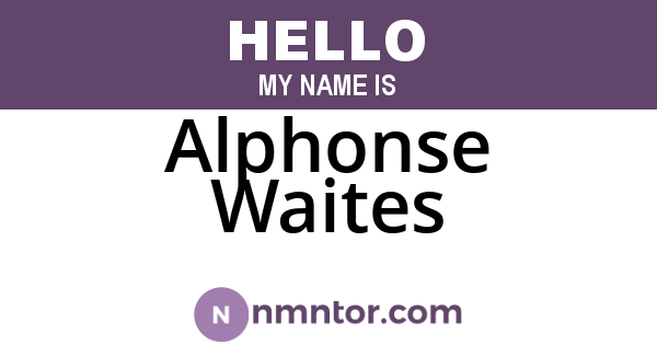 Alphonse Waites