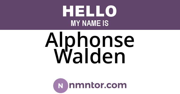Alphonse Walden