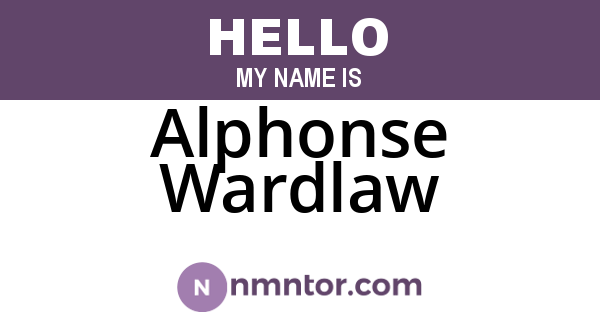 Alphonse Wardlaw