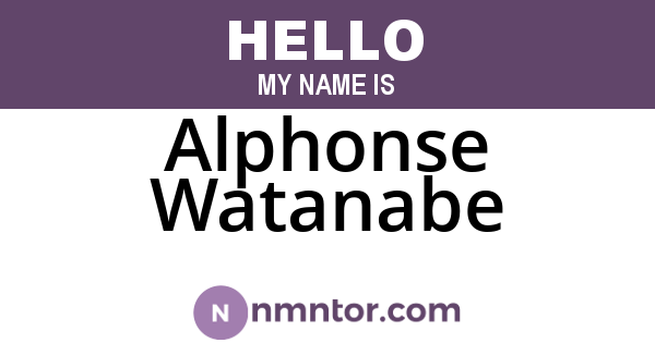 Alphonse Watanabe