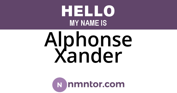 Alphonse Xander