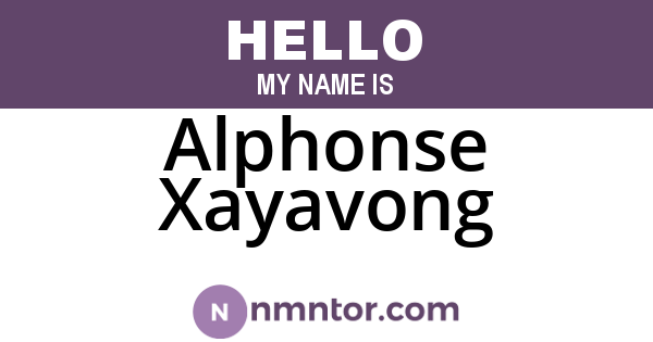 Alphonse Xayavong