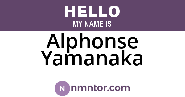 Alphonse Yamanaka