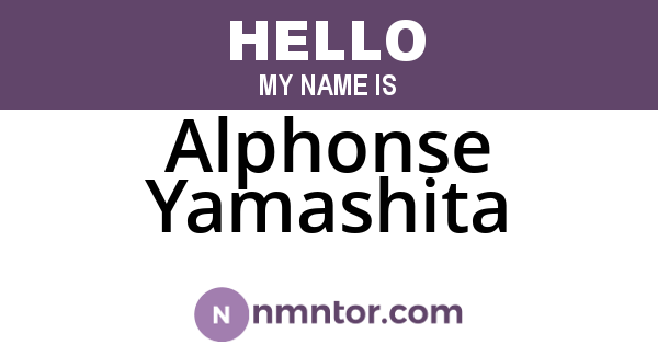 Alphonse Yamashita