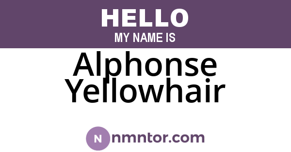 Alphonse Yellowhair