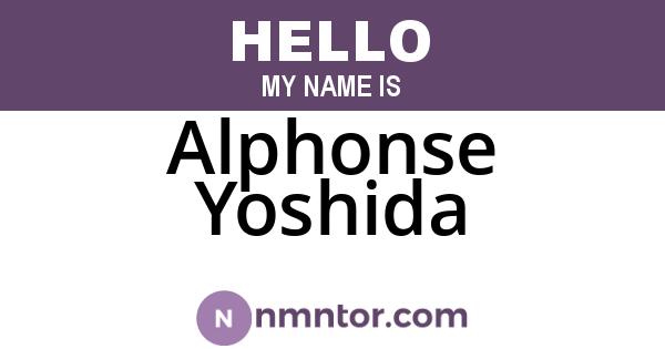 Alphonse Yoshida