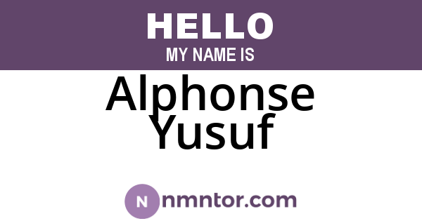 Alphonse Yusuf