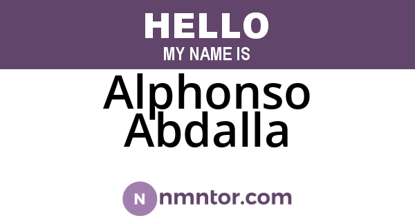 Alphonso Abdalla
