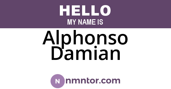 Alphonso Damian