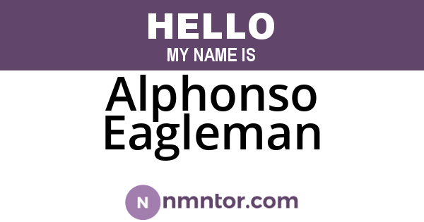 Alphonso Eagleman