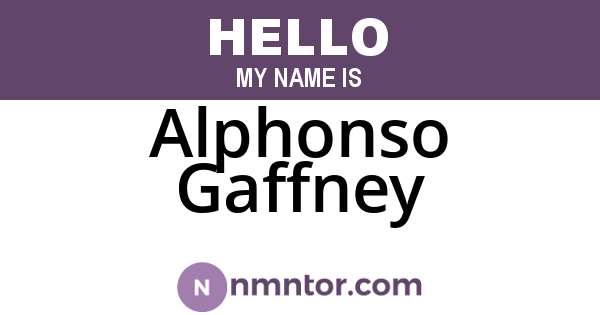 Alphonso Gaffney