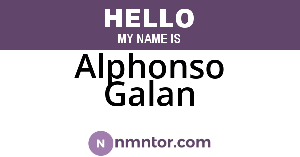Alphonso Galan