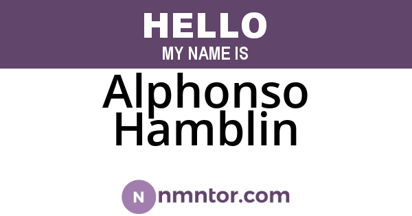 Alphonso Hamblin